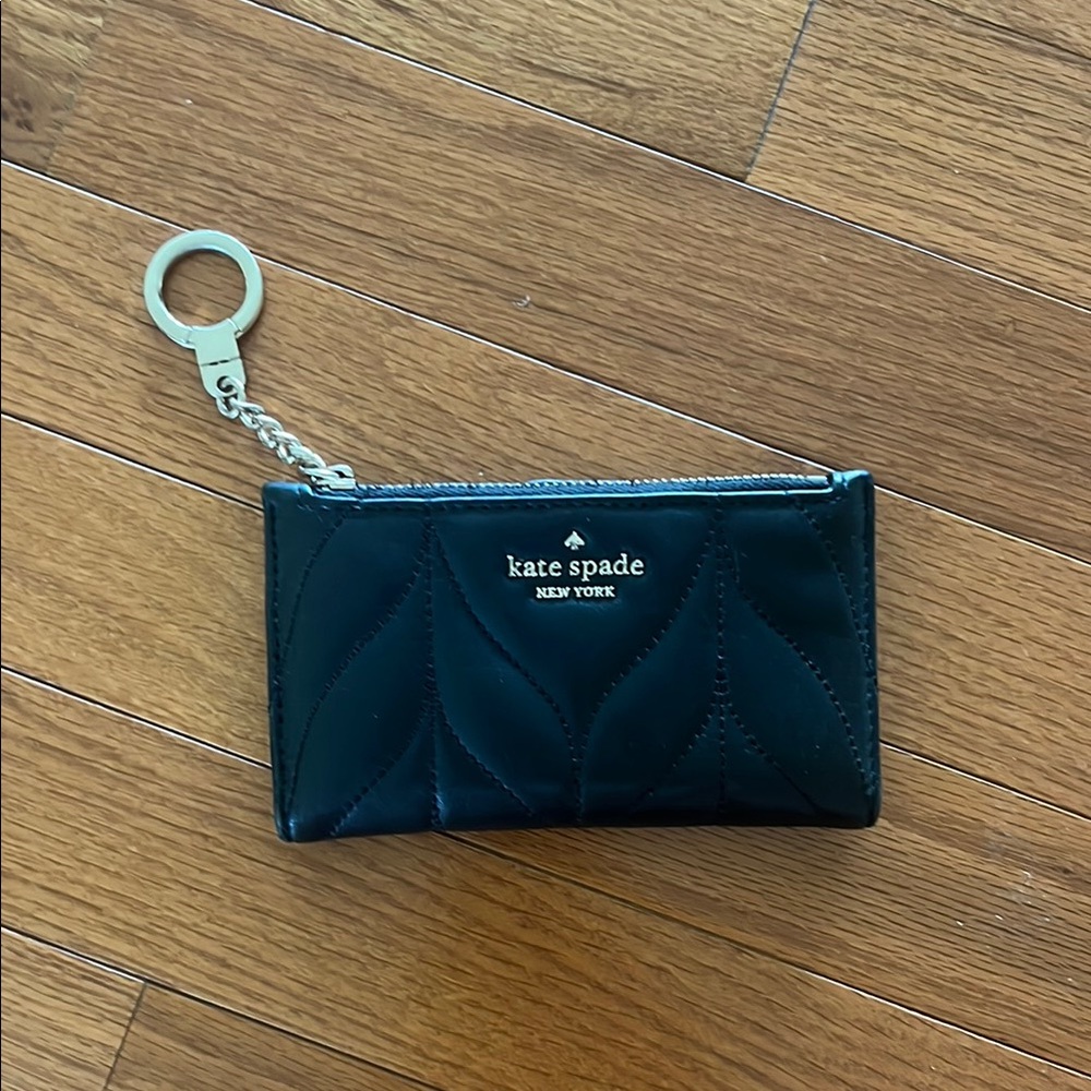 Kate Spade Black Quilted Keychain Pouch